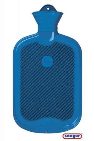 Gummi-Wärmflasche blau, 2 Lt
